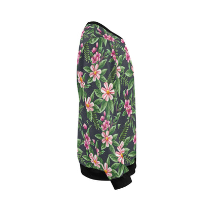 Summer Floral Pattern Print Design SF010 Men Long Sleeve Sweatshirt