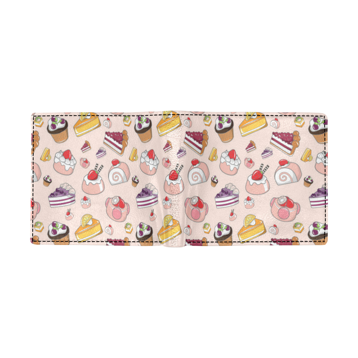 Cake Pattern Print Design 01 Men's ID Card Wallet
