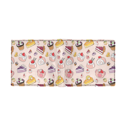 Cake Pattern Print Design 01 Men's ID Card Wallet