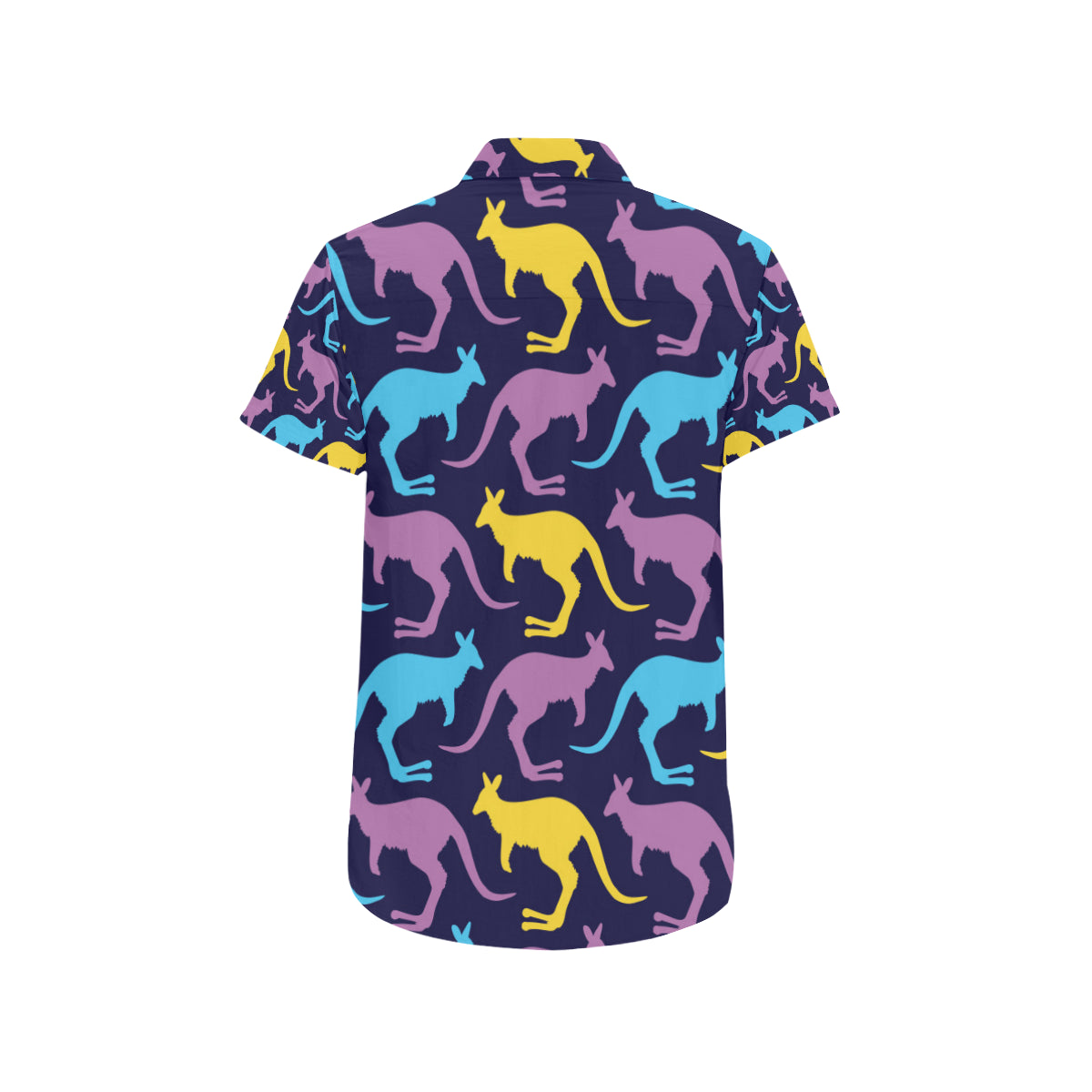Kangaroos Pattern Print Design 02 Men's Short Sleeve Button Up Shirt