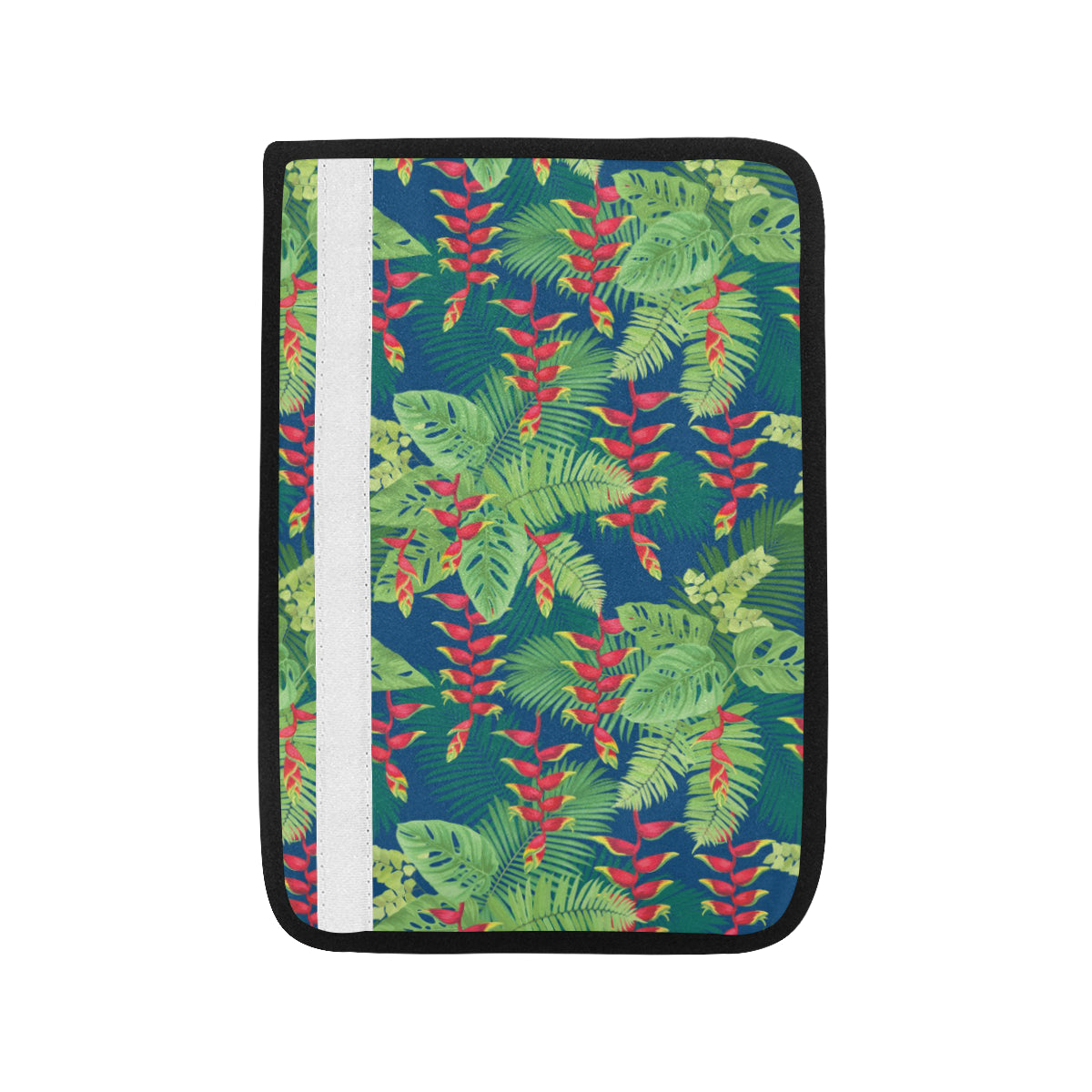 Heliconia Pattern Print Design HL08 Car Seat Belt Cover