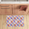 Peace Sign Patchwork Design Print Kitchen Mat