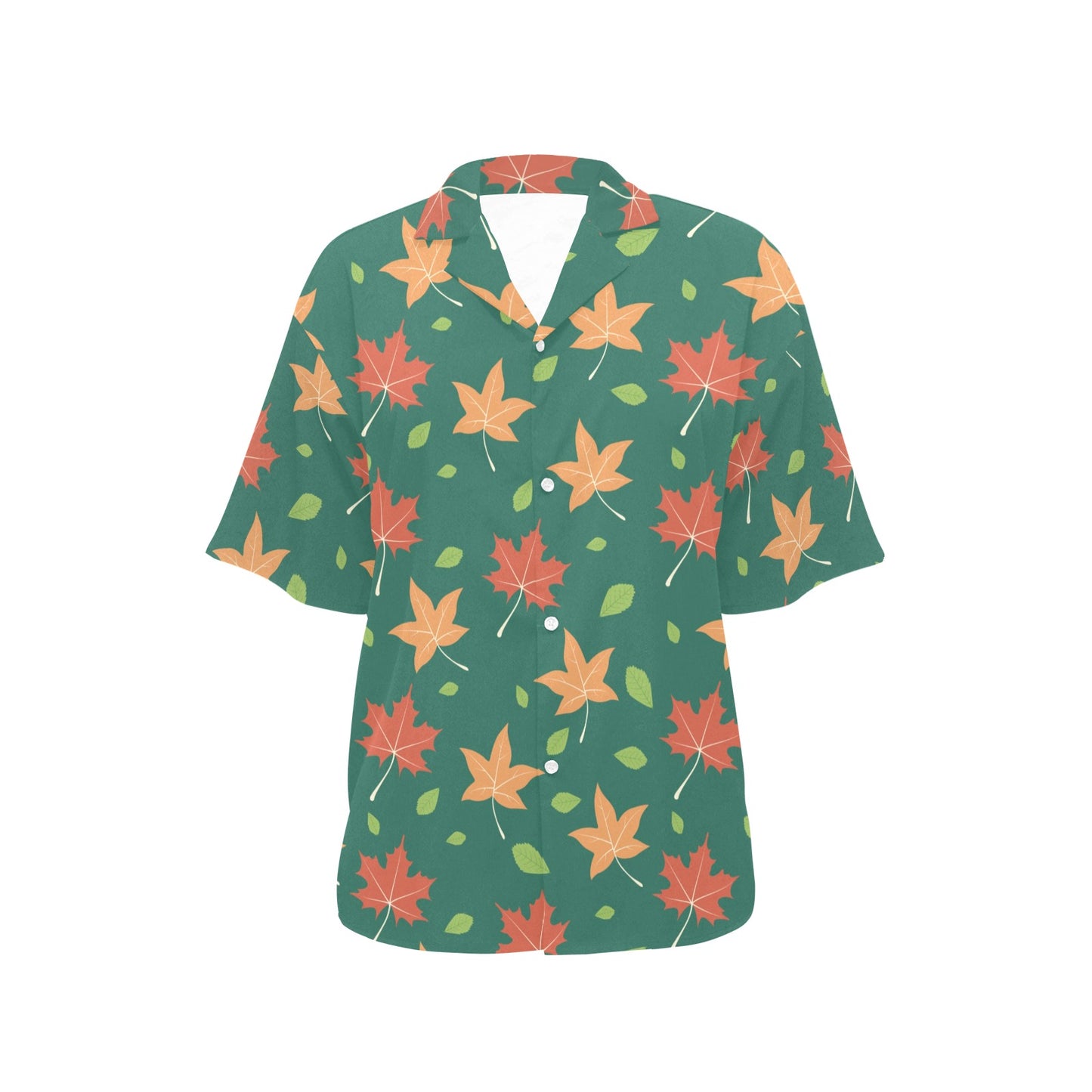 Maple Leaf Pattern Print Design 04 Women's Hawaiian Shirt