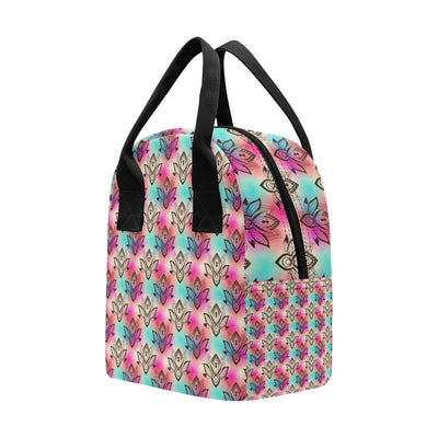 lotus Boho Pattern Print Design LO02 Insulated Lunch Bag