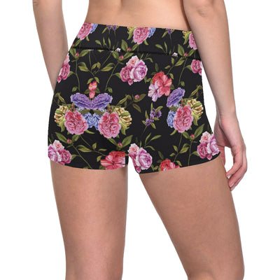 Carnations Pattern Print Design CN05 Yoga Shorts