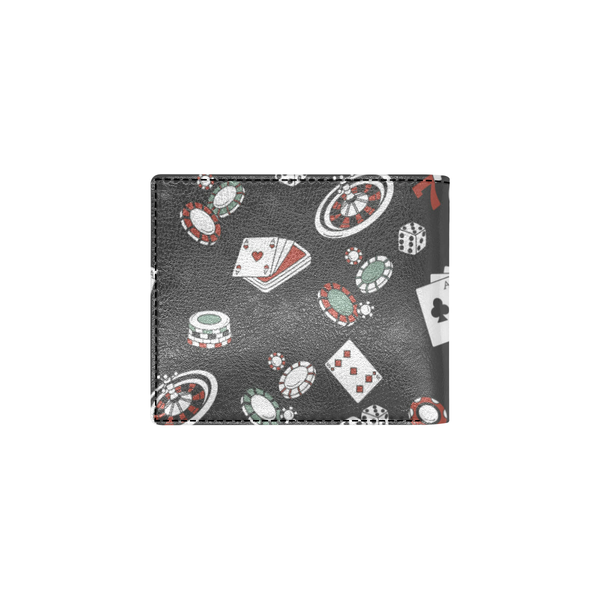 Casino Pattern Print Design 02 Men's ID Card Wallet