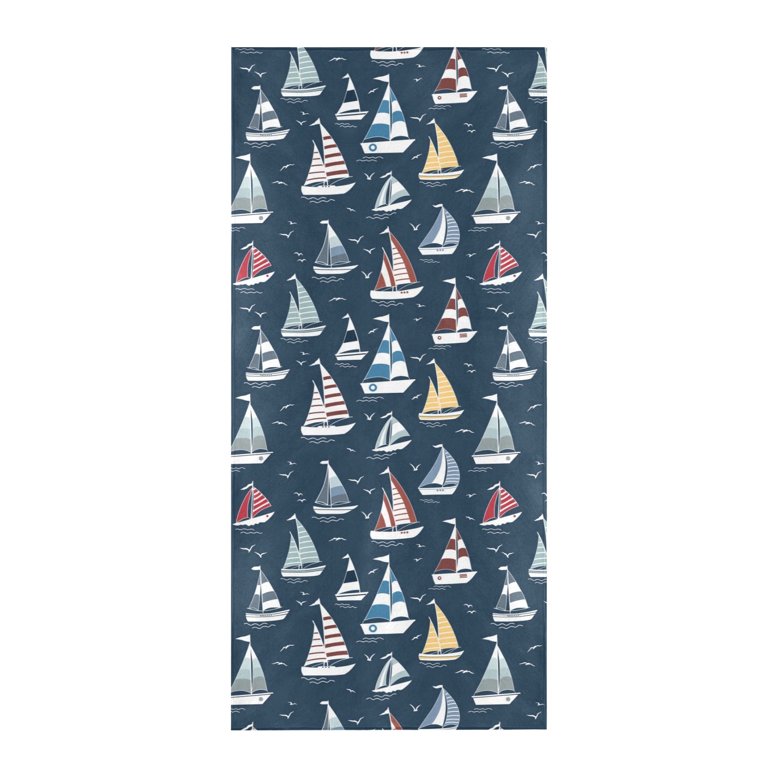 Sailboat Print Design LKS306 Beach Towel 32" x 71"