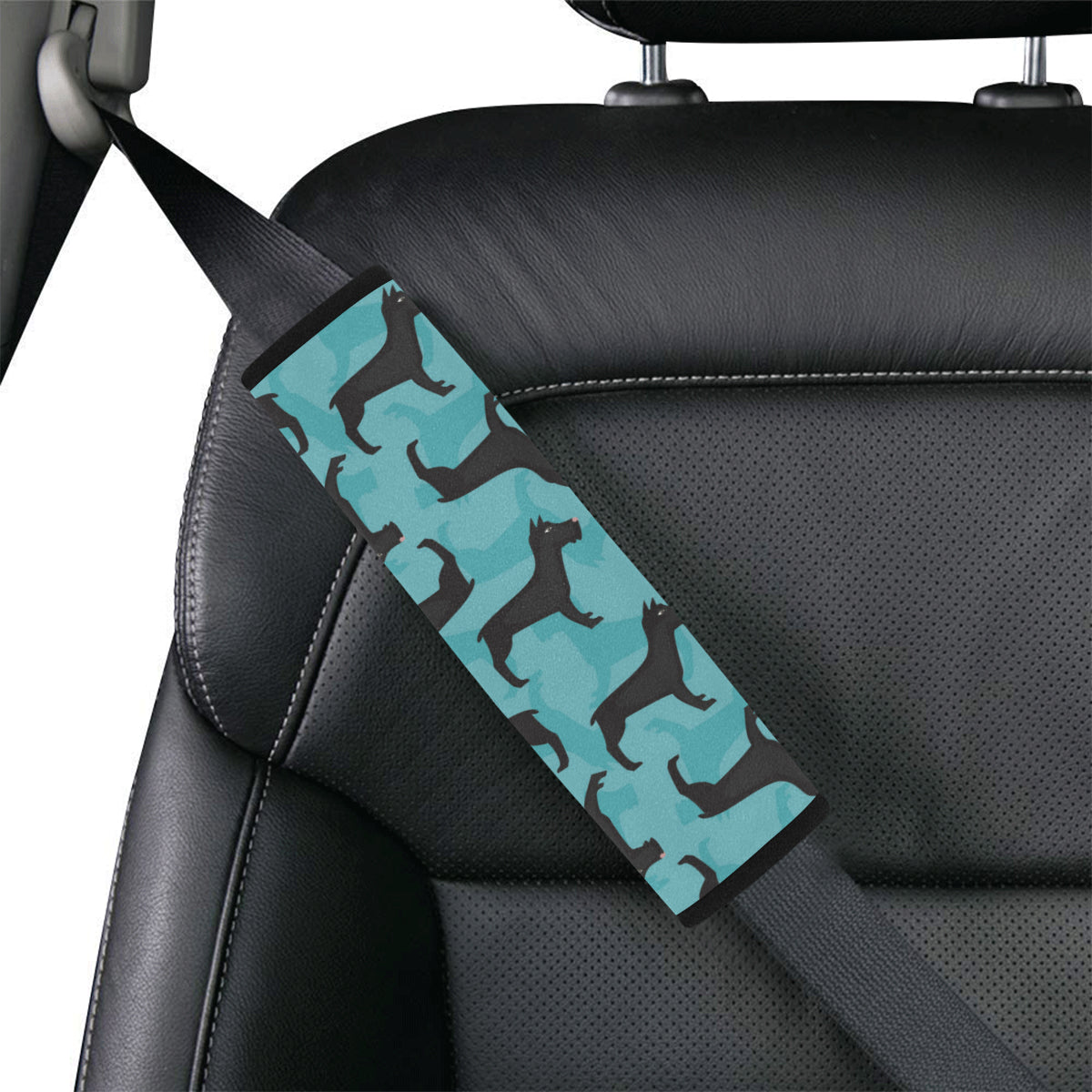 Schnauzers Pattern Print Design A01 Car Seat Belt Cover