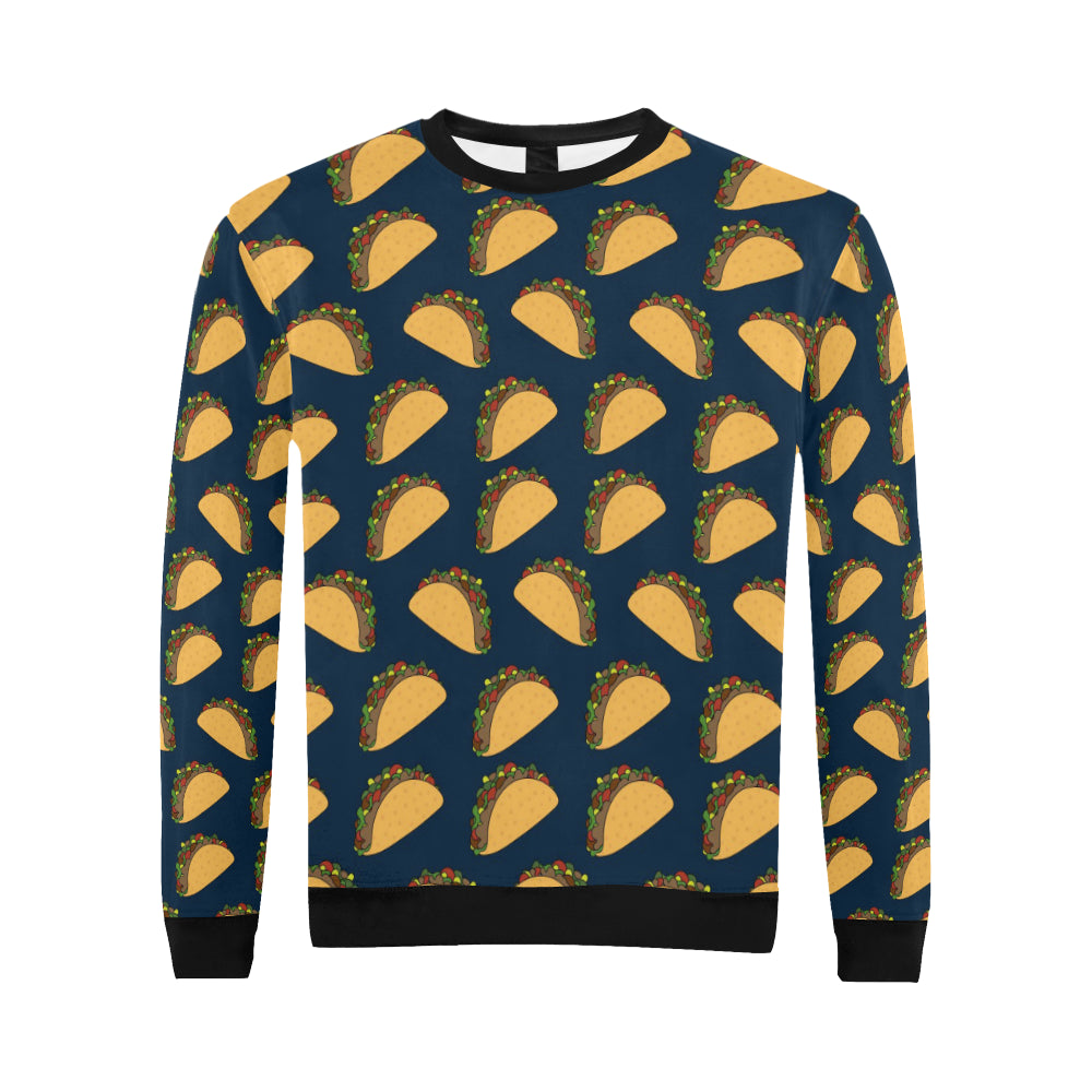 Taco Pattern Print Design TC04 Men Long Sleeve Sweatshirt