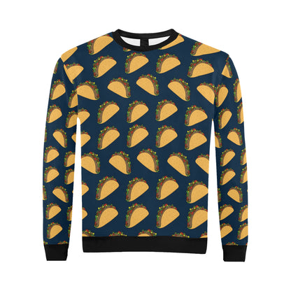Taco Pattern Print Design TC04 Men Long Sleeve Sweatshirt