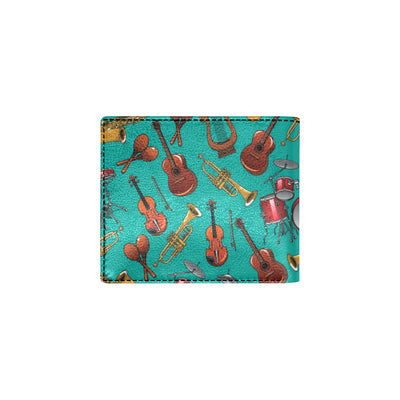 Drum Set Pattern Print Design 01 Men's ID Card Wallet