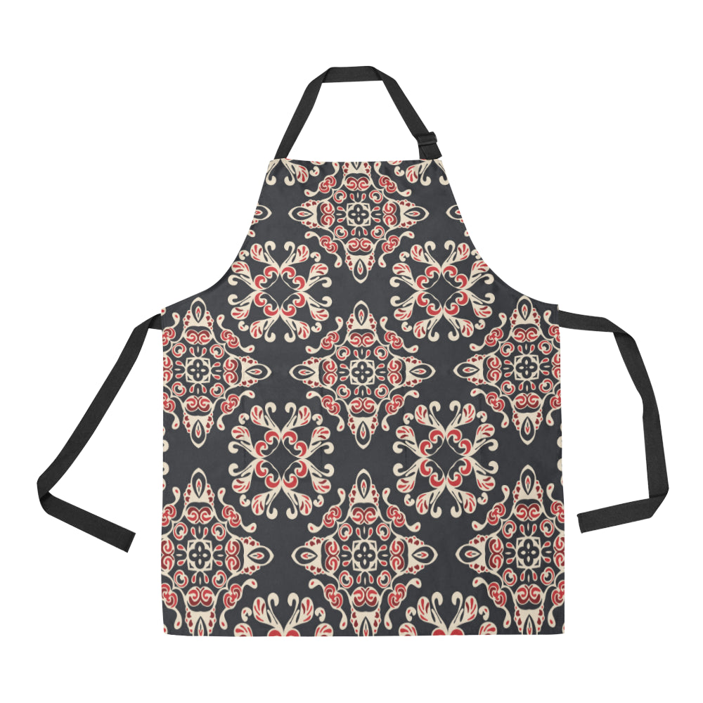 Medallion Pattern Print Design 01 Apron with Pocket