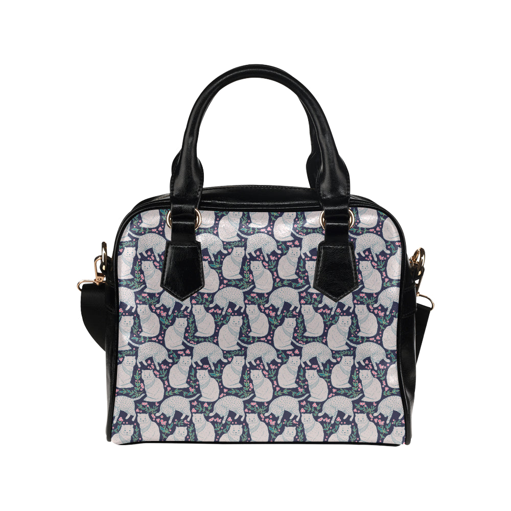 Cat Pattern Print Design 06 Shoulder Handbag