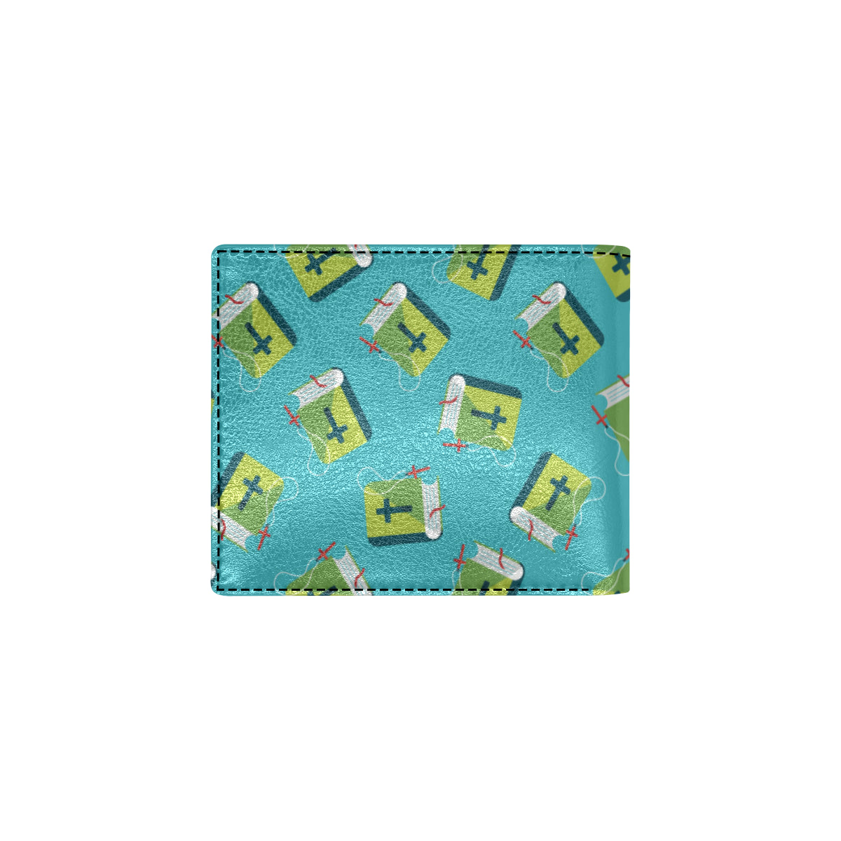 Bible Pattern Print Design 01 Men's ID Card Wallet
