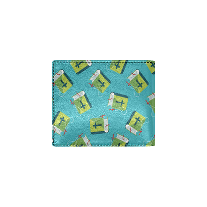 Bible Pattern Print Design 01 Men's ID Card Wallet