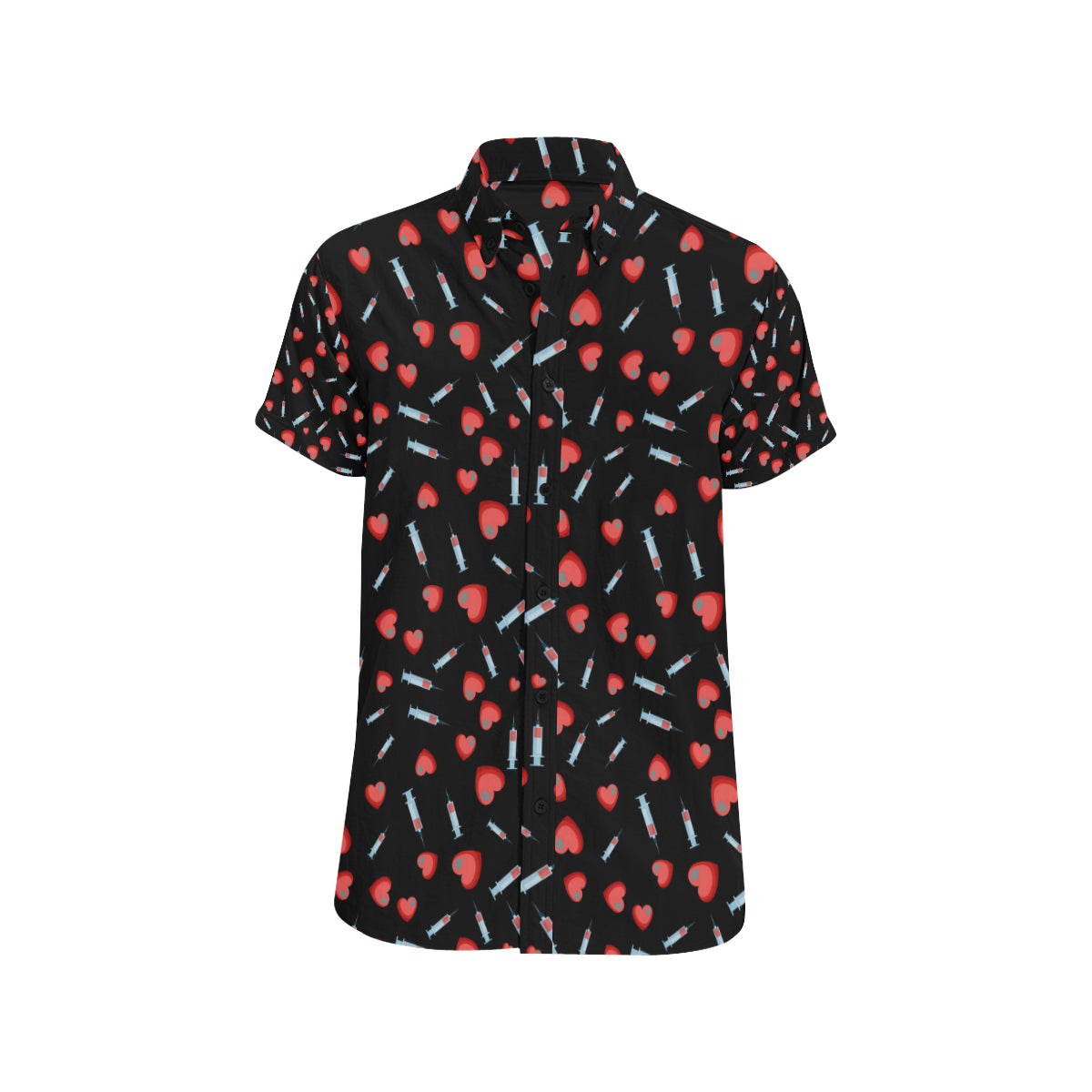 Phlebotomist Medical Concept Men's Short Sleeve Button Up Shirt