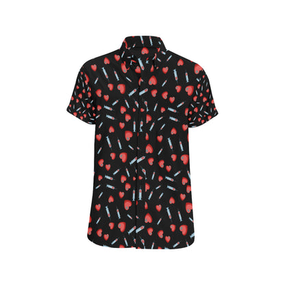 Phlebotomist Medical Concept Men's Short Sleeve Button Up Shirt