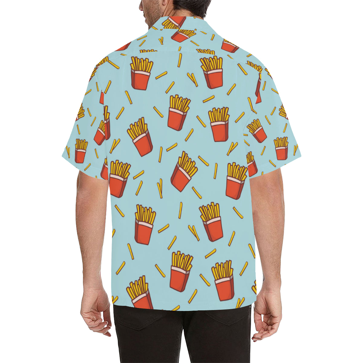 French Fried Pattern Print Design 02 Men's Hawaiian Shirt