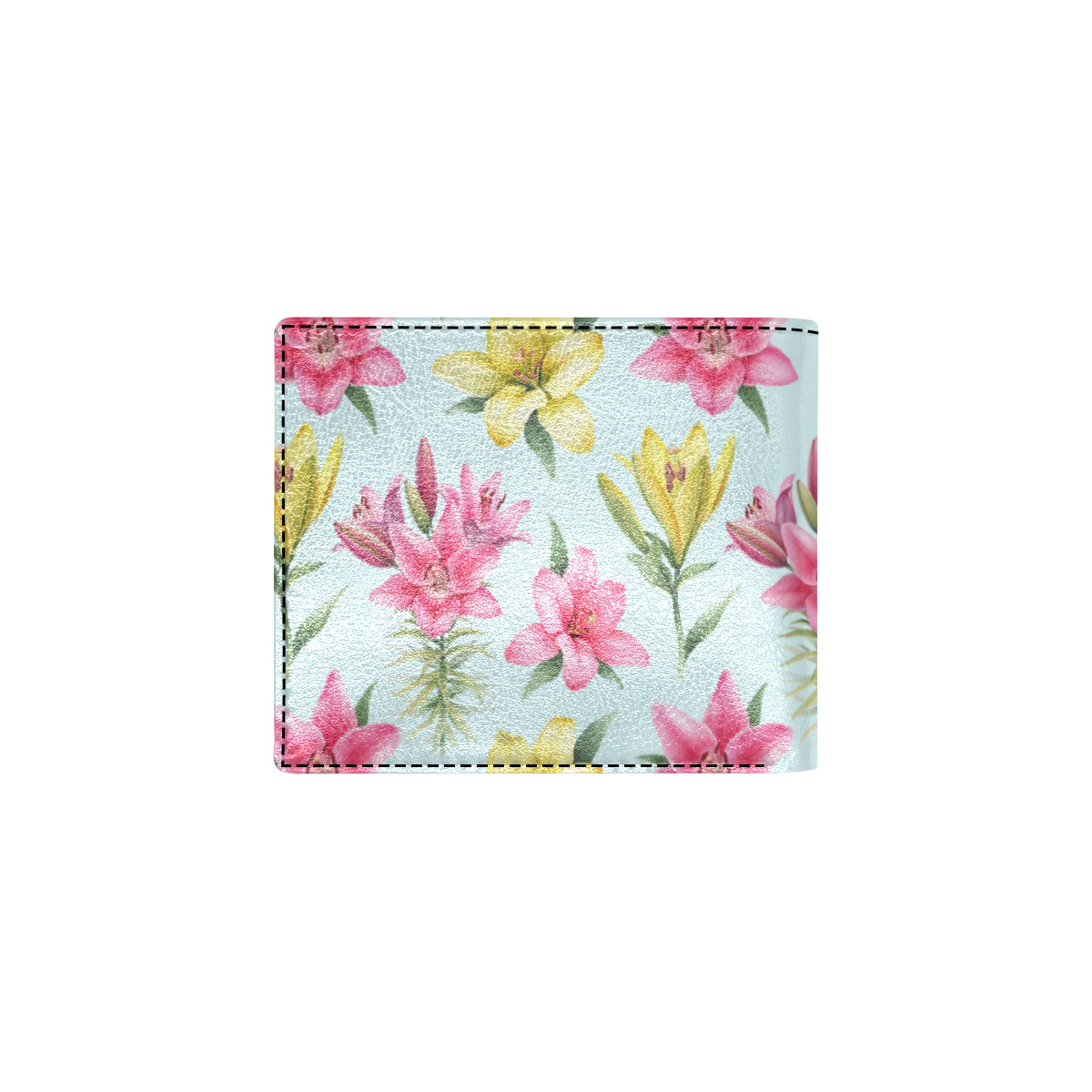 Lily Pattern Print Design LY010 Men's ID Card Wallet