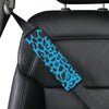 Cheetah Blue Print Pattern Car Seat Belt Cover