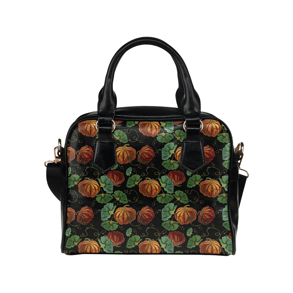 Pumpkin Pattern Print Design A02 Shoulder Handbag