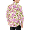 Hydrangea Pattern Print Design HD05 Men's Long Sleeve Shirt
