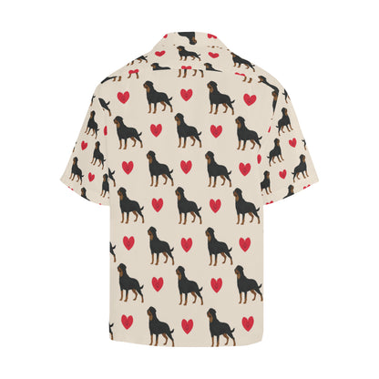 Rottweiler Pattern Print Design A02 Men's Hawaiian Shirt