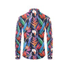 Tropical Flower Pattern Print Design TF023 Men's Long Sleeve Shirt