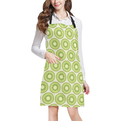 Kiwi Pattern Print Design KW02 Apron with Pocket