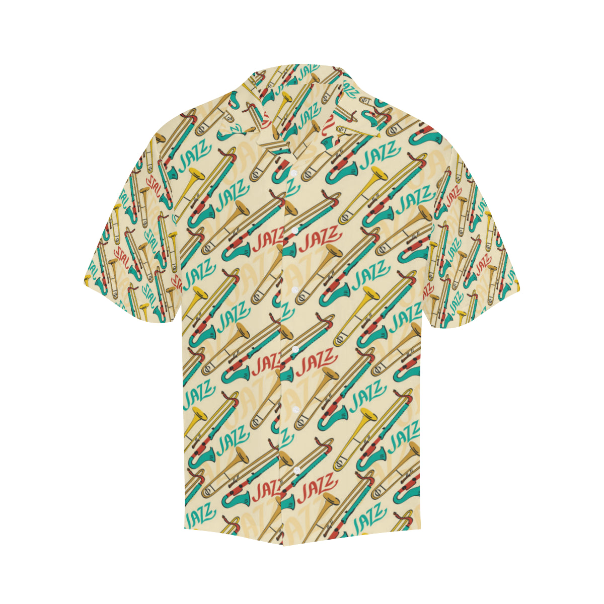 Trombone Pattern Print Design 03 Men's Hawaiian Shirt