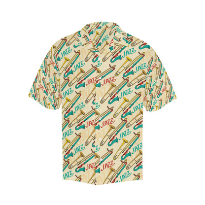 Trombone Pattern Print Design 03 Men's Hawaiian Shirt