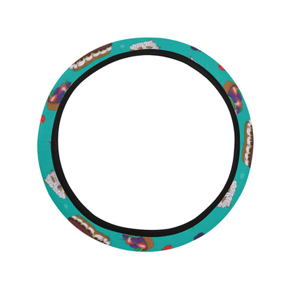 Cake Pattern Print Design 07 Steering Wheel Cover with Elastic Edge