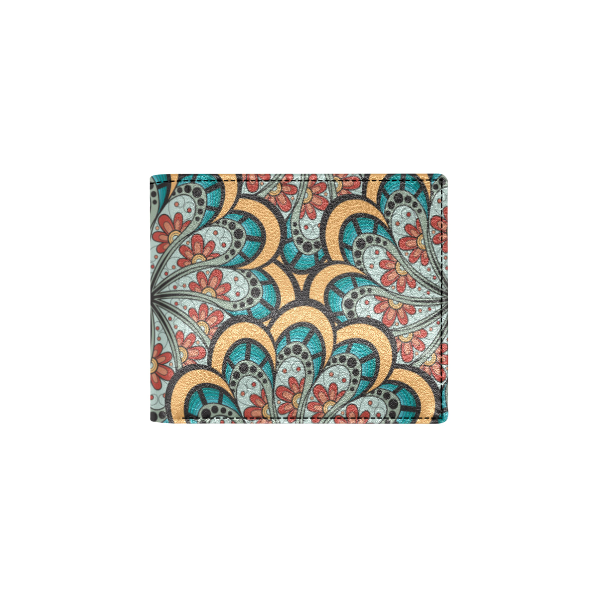 Mandala Pattern Print Design 01 Men's ID Card Wallet