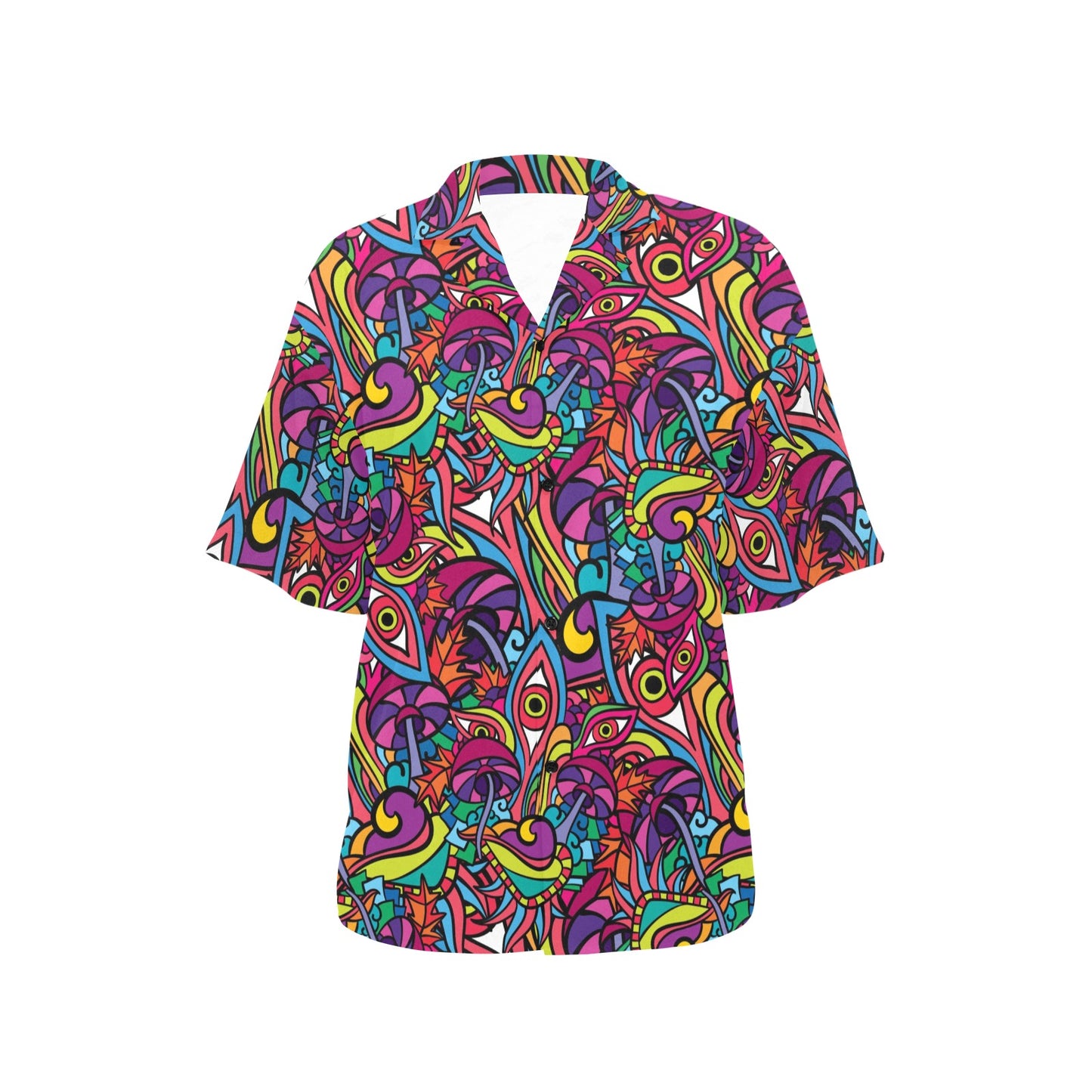 Trippy Print Design LKS302 Women's Hawaiian Shirt
