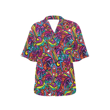 Trippy Print Design LKS302 Women's Hawaiian Shirt