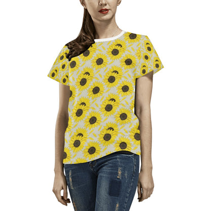 Sunflower Print Design LKS309 Women's  T-shirt