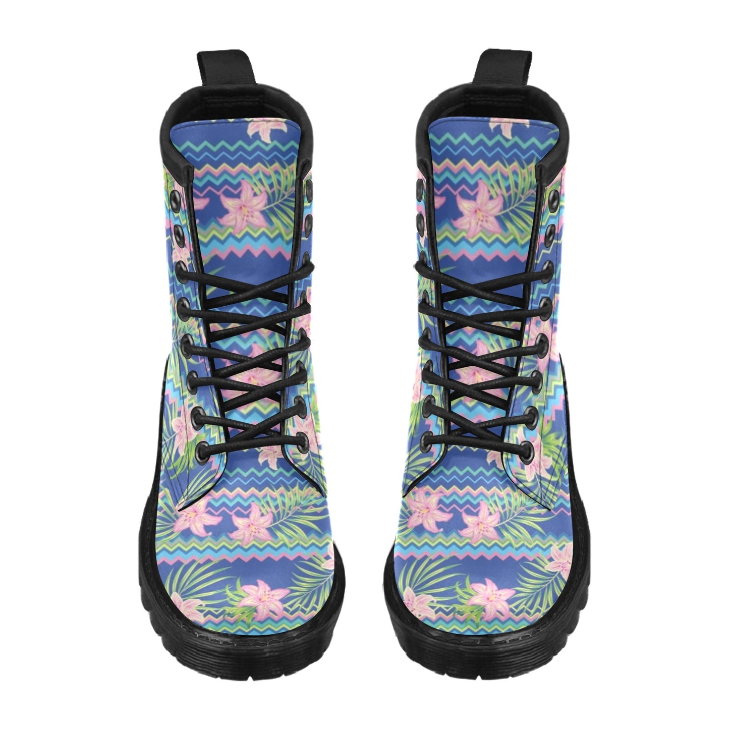 Lily Pattern Print Design LY015 Women's Boots