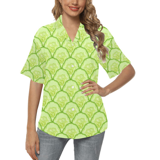 Cucumber Pattern Print Design CC04 Women's Hawaiian Shirt