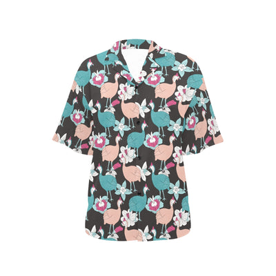 Guinea Fowl Pattern Print Design 03 Women's Hawaiian Shirt