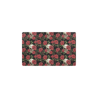 Skull And Roses Print Design LKS303 Kitchen Mat