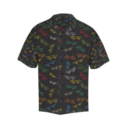 Skateboard Print Design LKS301 Men's Hawaiian Shirt