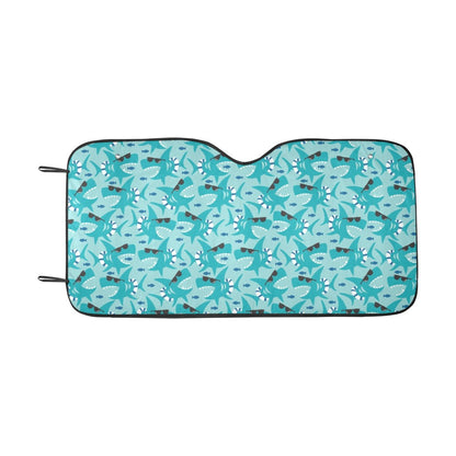 Shark Cute Print Design LKS302 Car front Windshield Sun Shade