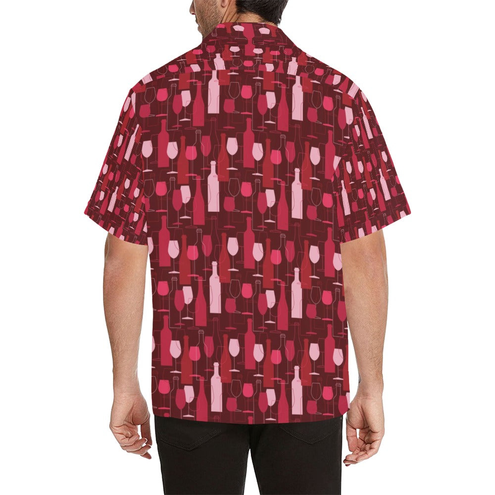 Wine Print Design LKS304 Men's Hawaiian Shirt