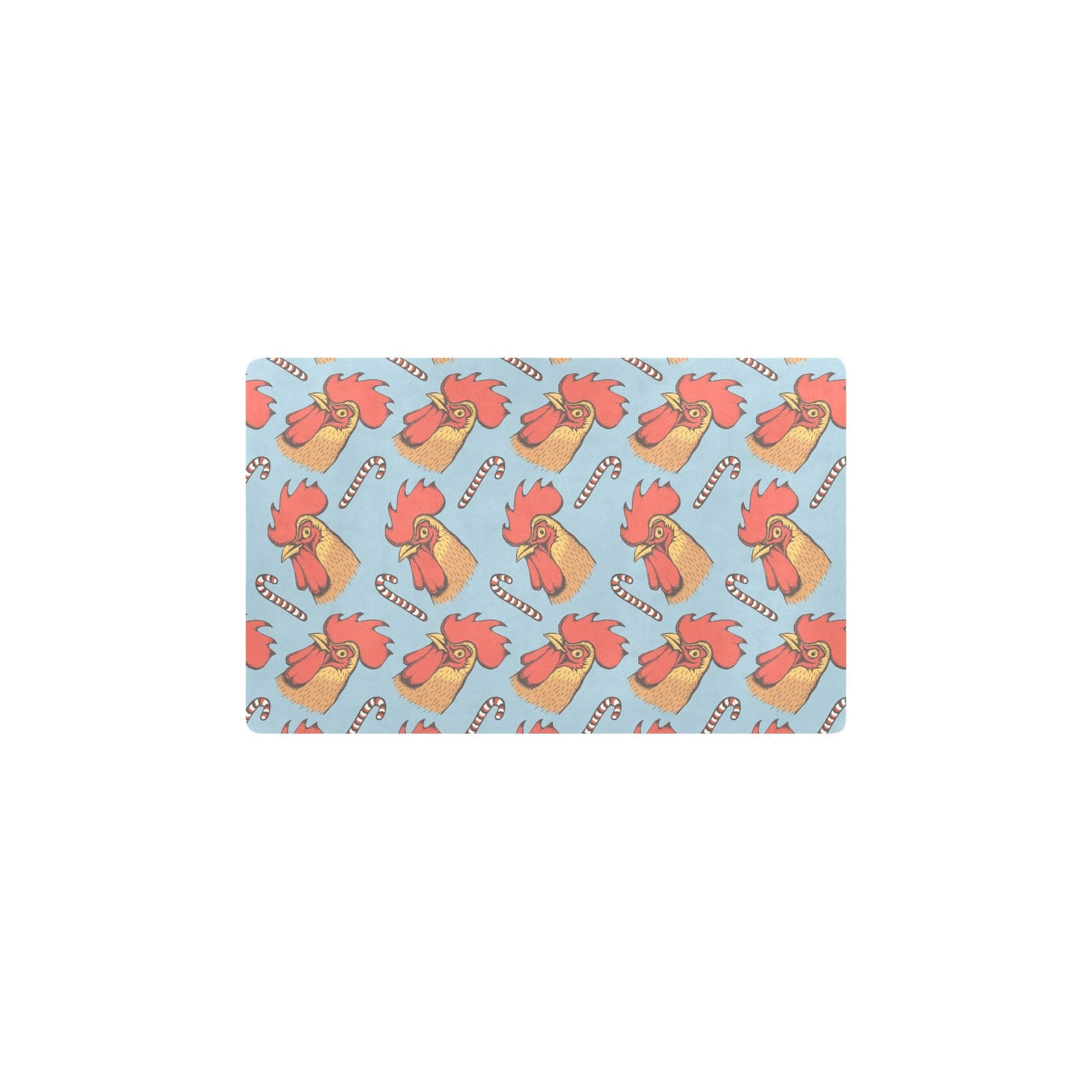 Rooster Pattern Print Design A05 Kitchen Mat