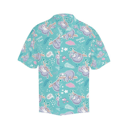Sloth Print Design LKS309 Men's Hawaiian Shirt