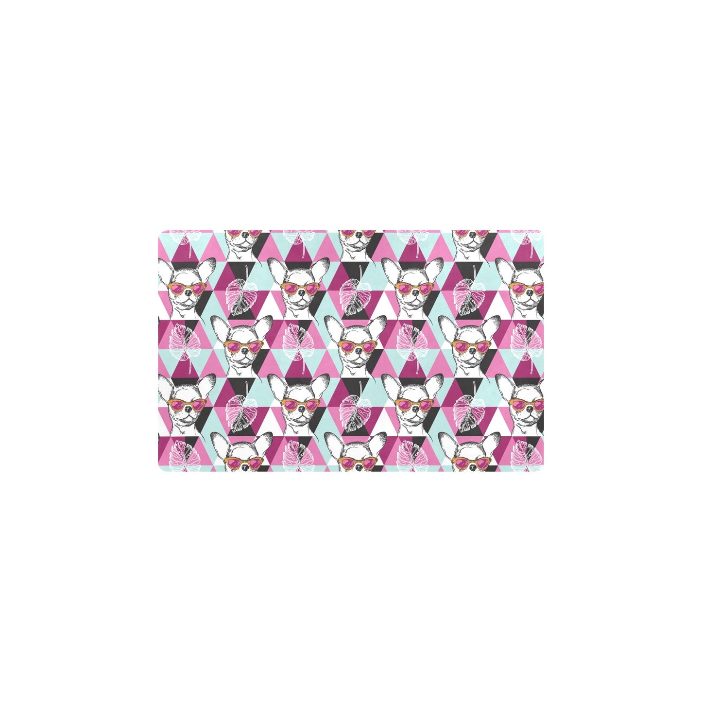 Chihuahua Cute Triangle Pattern Kitchen Mat