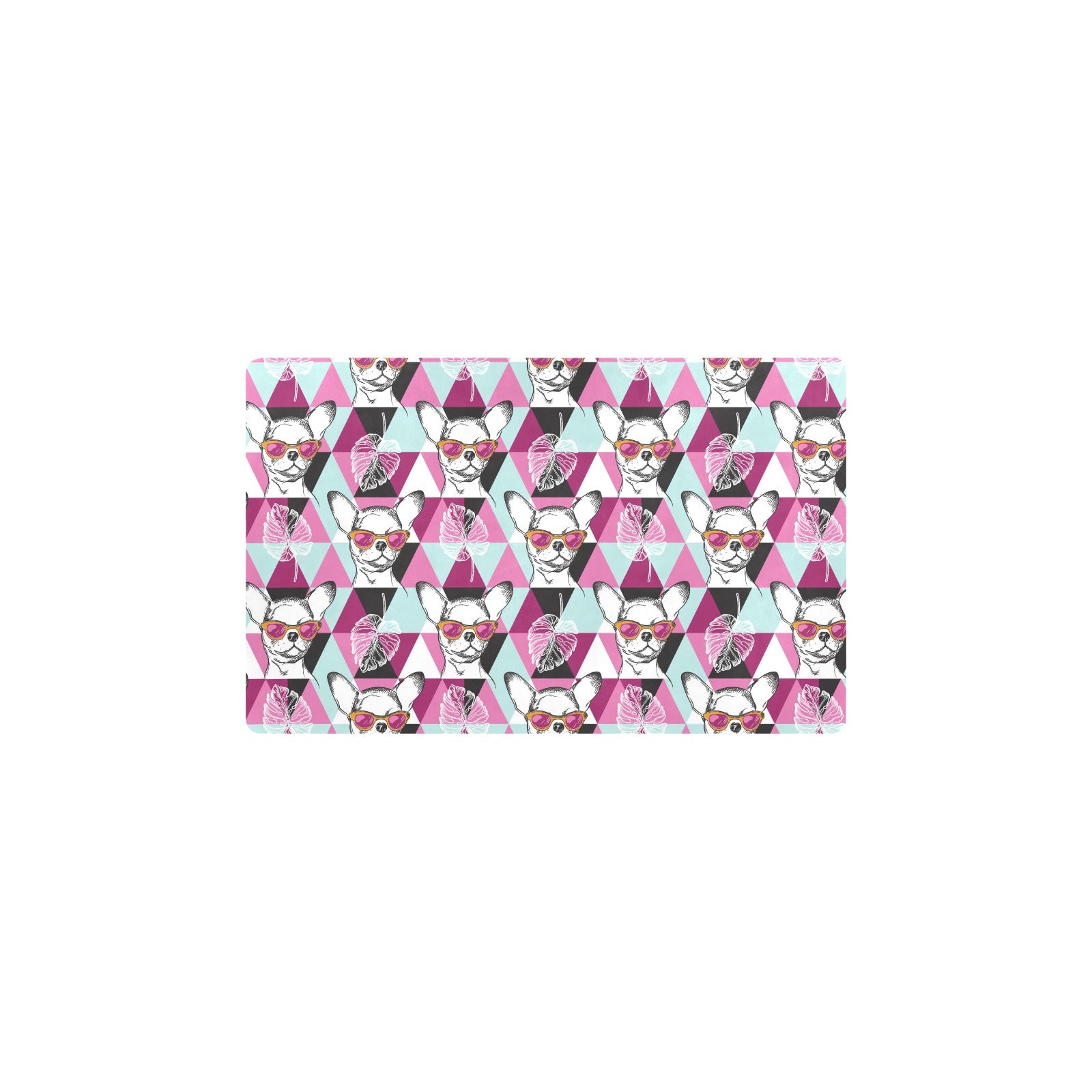 Chihuahua Cute Triangle Pattern Kitchen Mat