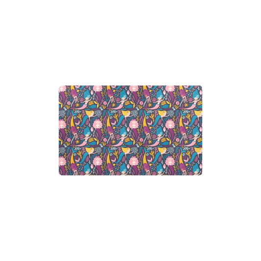 Mermaid Pattern Print Design 08 Kitchen Mat