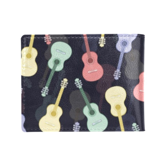 Acoustic Guitar Print Design LKS401 Men's ID Card Wallet