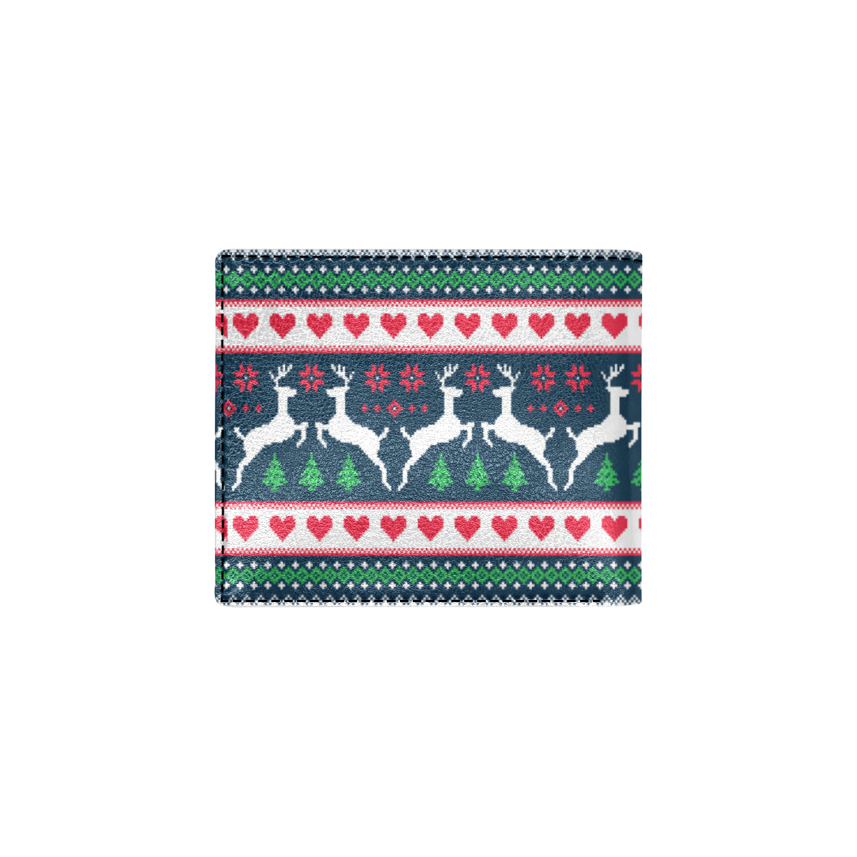 Reindeer Pattern Print Design 03 Men's ID Card Wallet